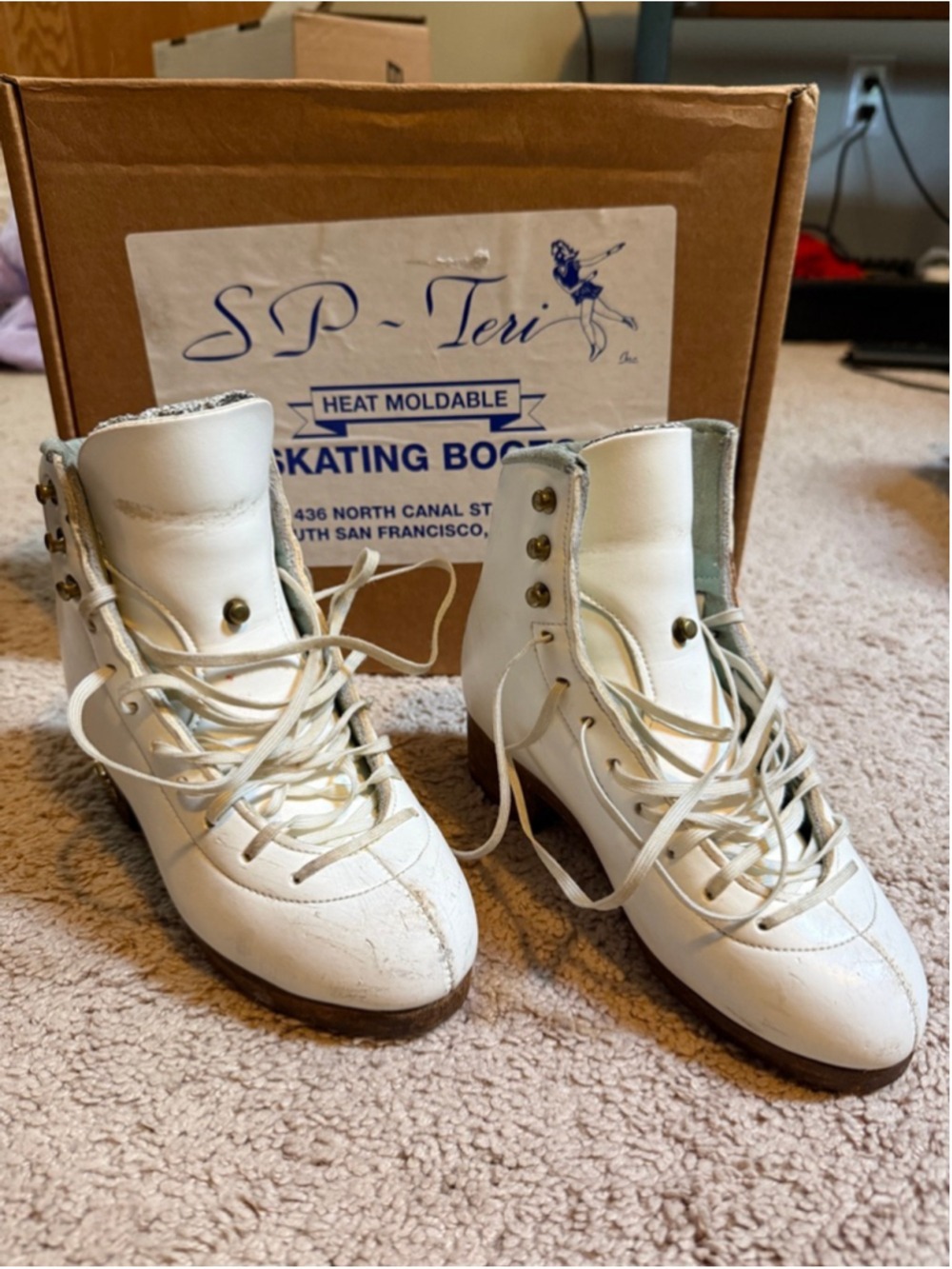 SP Teri Pro-Teri Figure Skating Boots Size 1.5 A Narrow Boots Only - Picture 4 of 6